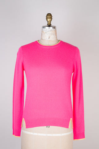 Pure cashmere sweater in neon pink (6)