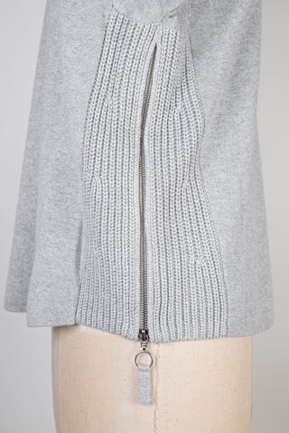 Modular sweater in heather gray knit (8 to 12)