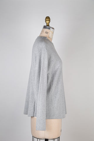 Modular sweater in heather gray knit (8 to 12)