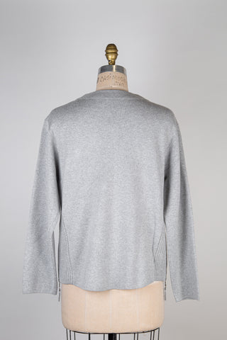 Modular sweater in heather gray knit (8 to 12)