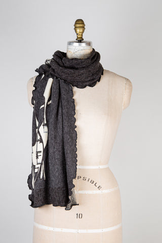 Foulard CHAT en tricot anthracite