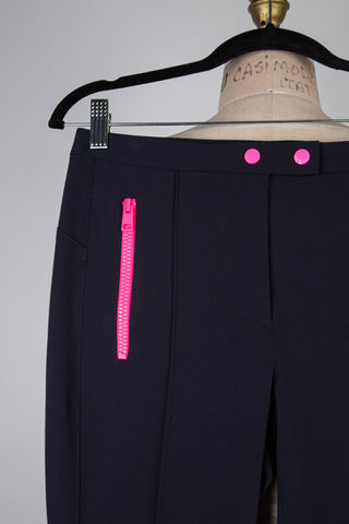 Pantalon techno noir accent rose néon  (4 et 8)