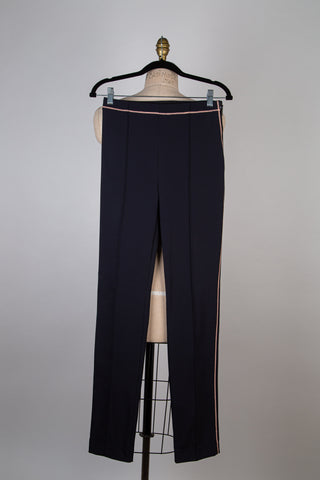 Black techno pants with peach accent (S to L)