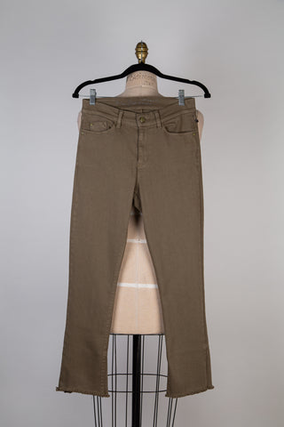 Ash khaki pants with pleated hem (6 and 8)