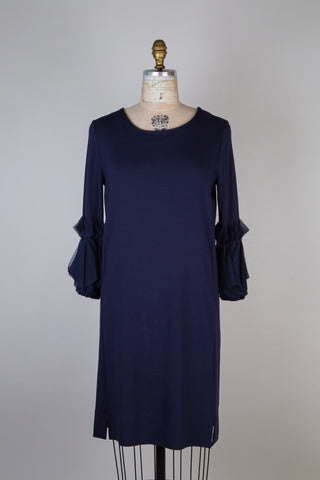 Navy Ruffled Dress (6)