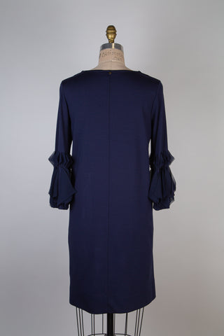 Navy Ruffled Dress (6)