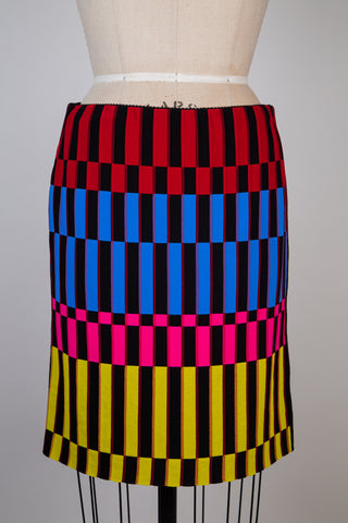 Neon graphic pencil skirt (4 and 8)