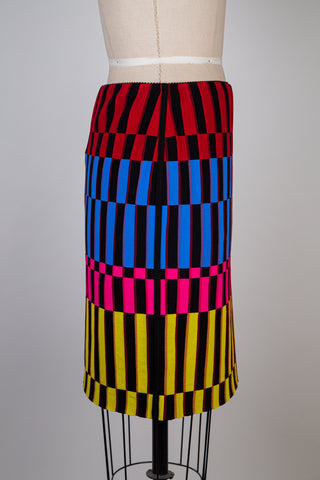 Neon graphic pencil skirt (4 and 8)