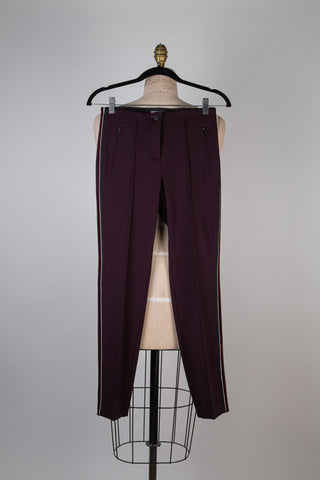 Plum officer trousers with cherry braid (4 and 8)