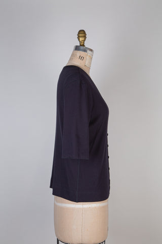 E 31.51 J50 - Navy stretch cotton cardigan (12/14)