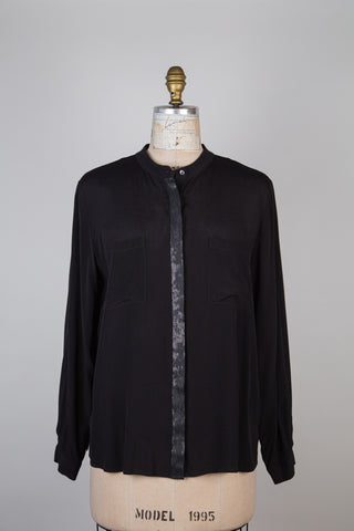 600278W191 - Black blouse with discreet straws (10)