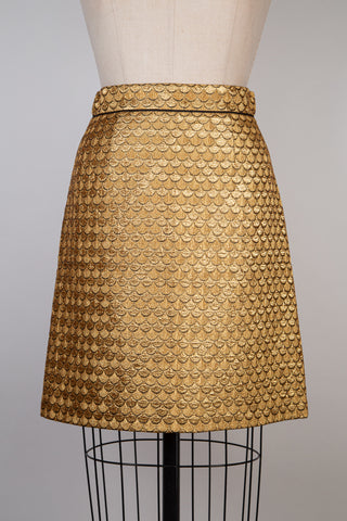 Gold scale jacquard skirt (4 and 6)