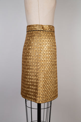 Gold scale jacquard skirt (4 and 6)