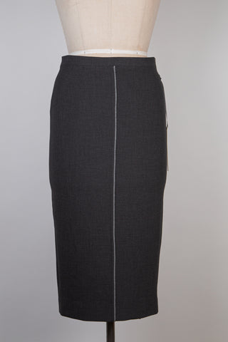 Graphic anthracite midi skirt (4)