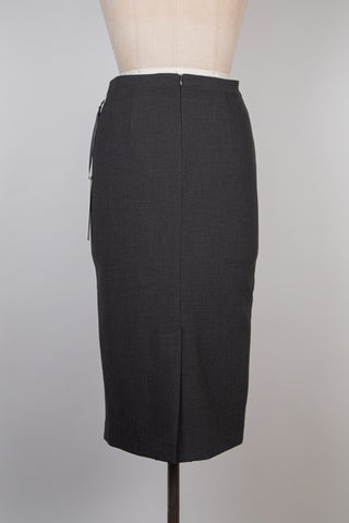 Graphic anthracite midi skirt (4)