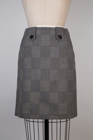 Pure virgin wool skirt with graphic jacquard (4 and 6)