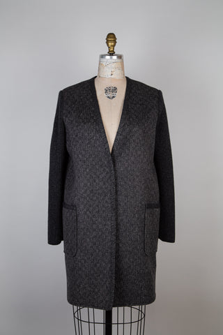 Grey Glitter Knit and Wool Felt Jacket (6+)