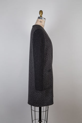 Grey Glitter Knit and Wool Felt Jacket (6+)