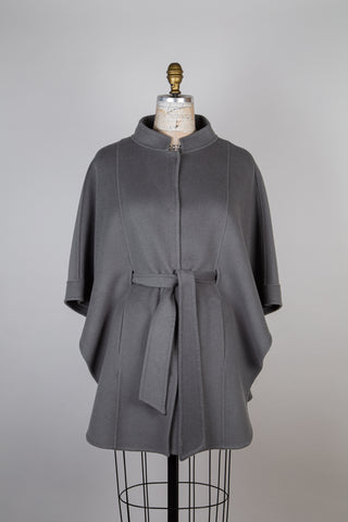 Luxurious Grey Batwing Coat (6+)