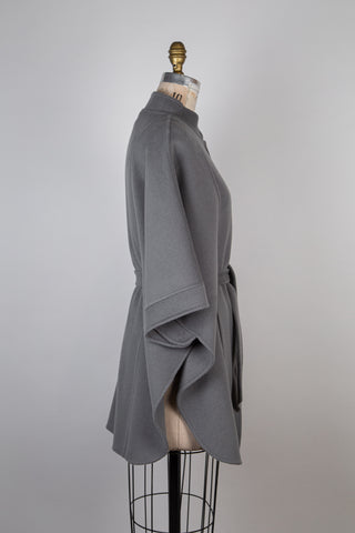 Luxurious Grey Batwing Coat (6+)