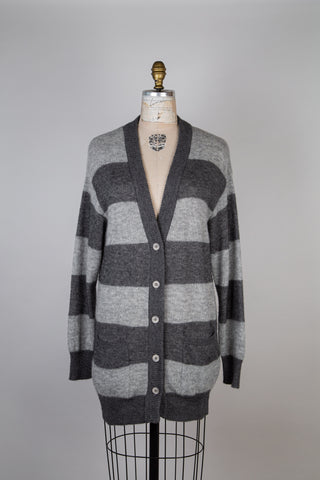 Luxurious cardigan slate/light grey (6)