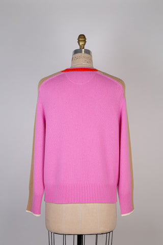 Pure cashmere sweater Orange / pink gum (6+)