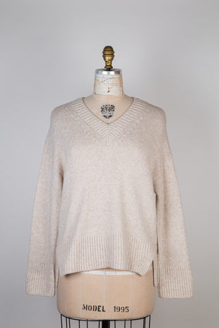 Sesame mottled knit sweater (6+)