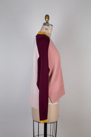 Pure cashmere cardigan with saffron cherry blossom (6+)