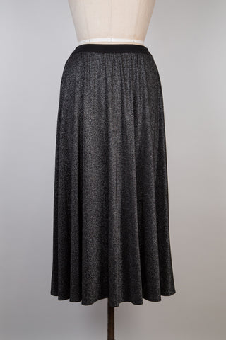 Black Silver Sparkle Skater Skirt (6+)