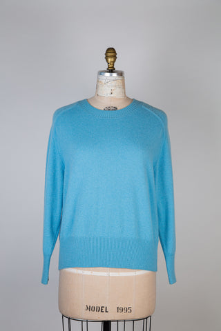 Pure cashmere sweater atoll blue (6+)