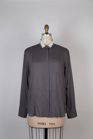 Shimmering silver anthracite blouse (6)