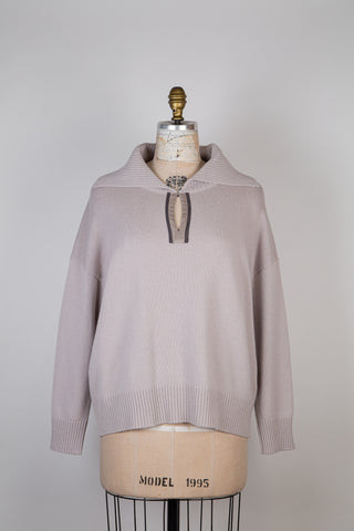 LOCK COLLAR sand knit sweater (6+)