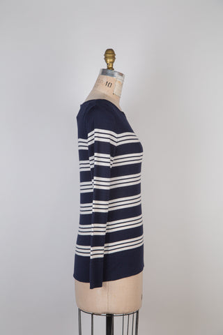 Multi-striped navy sweater (6)