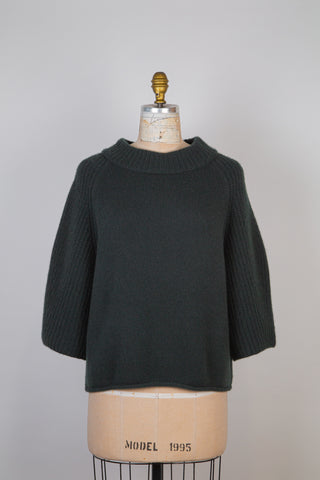 Pure cashmere sweater pine green (S+)