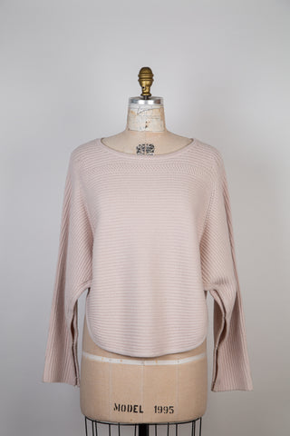 Clay Pink Knit Poncho Sweater (S+)