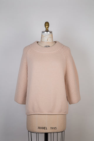 Pure cashmere sweater, pink clay (S+)