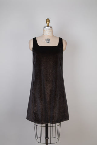 Black velvet dress with gold shimmer (6)