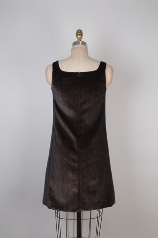 Black velvet dress with gold shimmer (6)