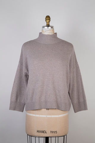 Pure cashmere greige sweater (S+)