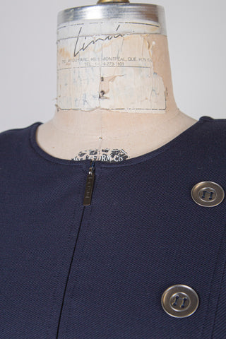 Robe marine à plastron boutonné (6)