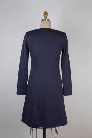 Robe marine à plastron boutonné (6)