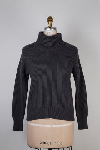 Graphite Split Turtleneck Knit Sweater (6)