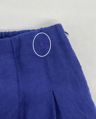 Pantalon bleu violacé ample (S)