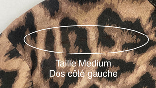 Taupe and black leopard print flowy dress (S+M)