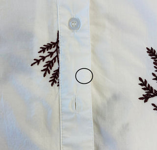 Chemisier blanc à broderie feuillage (4 à 8)