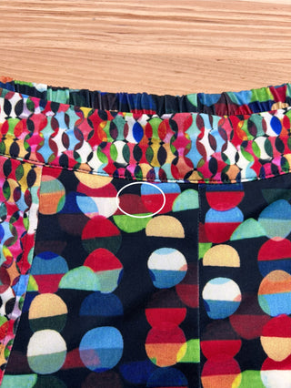 Balloon pants with multicolored polka dots (S)