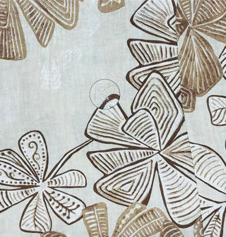 Robe beige à feuillage tropical (TU)