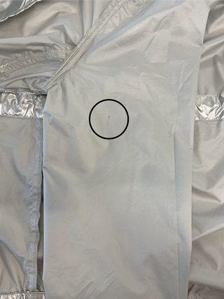 Metallic silver windbreaker (S+M)