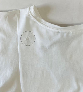 T-shirt blanc à manches papillon (S/M/L)