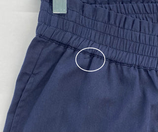 Pantalon marine à broderie florale (12) *imp*